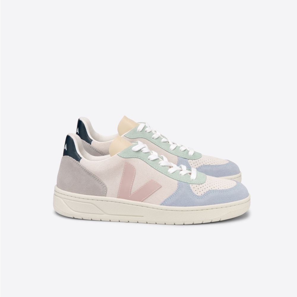 Veja V-10 SUEDE MULTICO NATURAL BABE